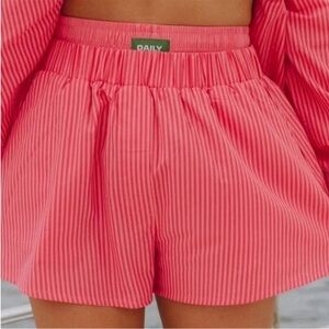 Daily Drills Poplin Boxers with Double Bands in Pink - Size M/L